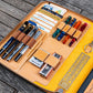 Galen Leather B5 Zippered Notebook Folio - Crazy Horse Honey Ochre