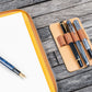 Galen Leather B5 Zippered Notebook Folio - Crazy Horse Honey Ochre