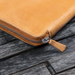 Galen Leather B5 Zippered Notebook Folio - Crazy Horse Honey Ochre