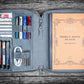 Galen Leather B5 Zippered Notebook Folio - Crazy Horse Smoky