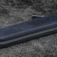 Galen Leather Single Zippered Pen Case for Kaweco Pocket Pen - Crazy Horse Navy Blue