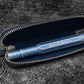 Galen Leather Single Zippered Pen Case for Kaweco Pocket Pen - Crazy Horse Navy Blue