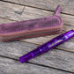 Galen Leather Single Zippered Pen Case for Kaweco Pocket Pen - Purple