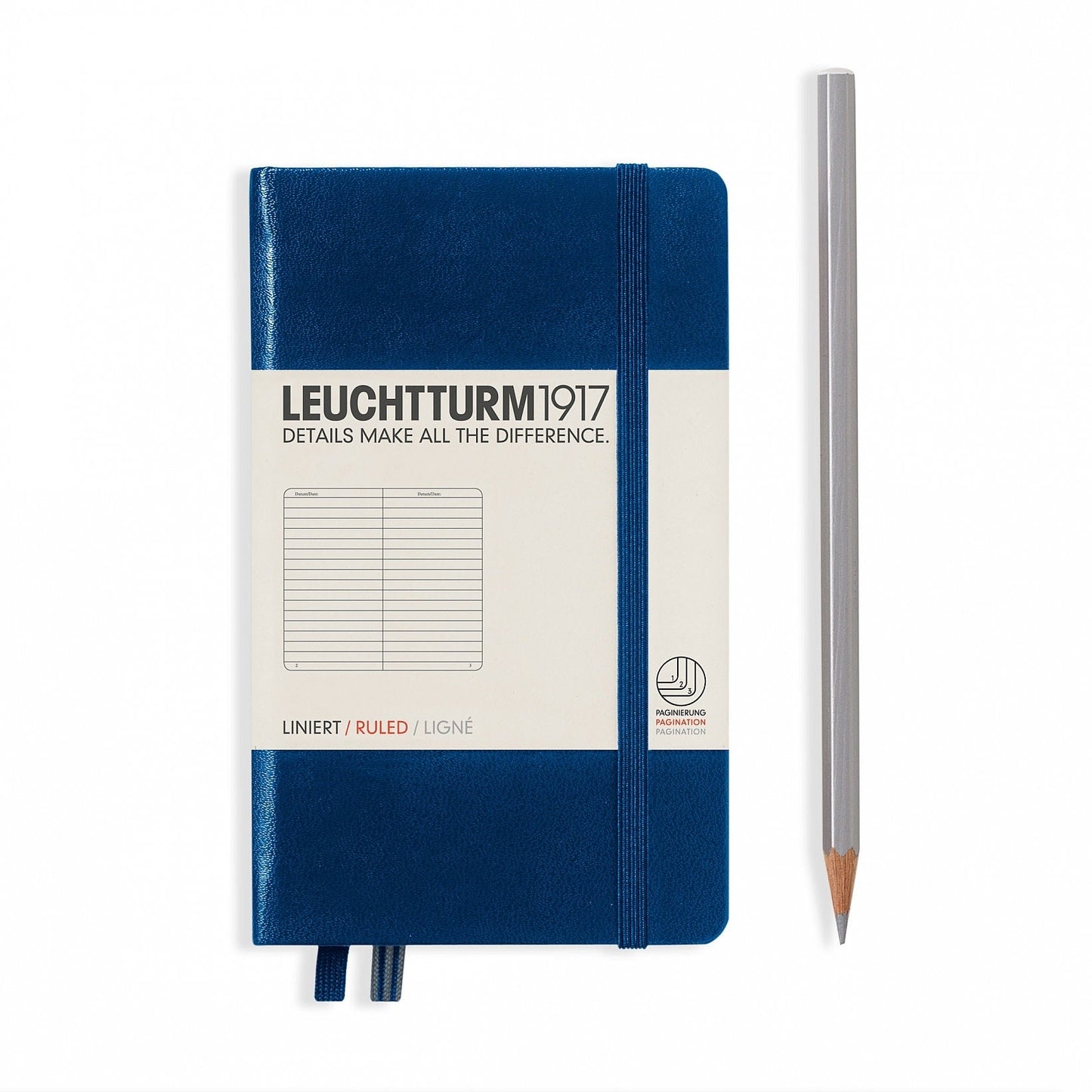 Leuchtturm1917 A6 Pocket Hardcover Ruled Notebook - Navy