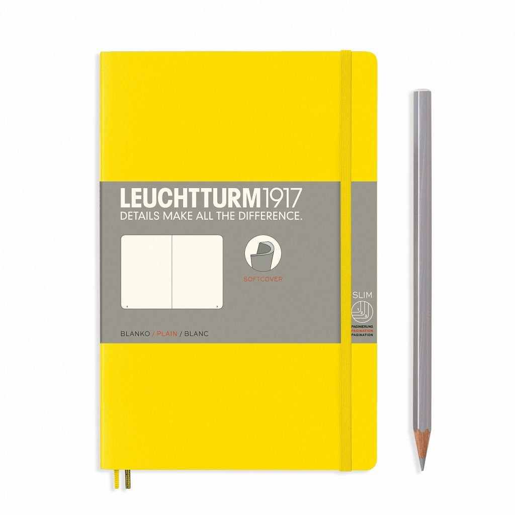 Leuchtturm1917 B6+ Paperback Softcover Plain Notebook - Lemon (Discontinued)