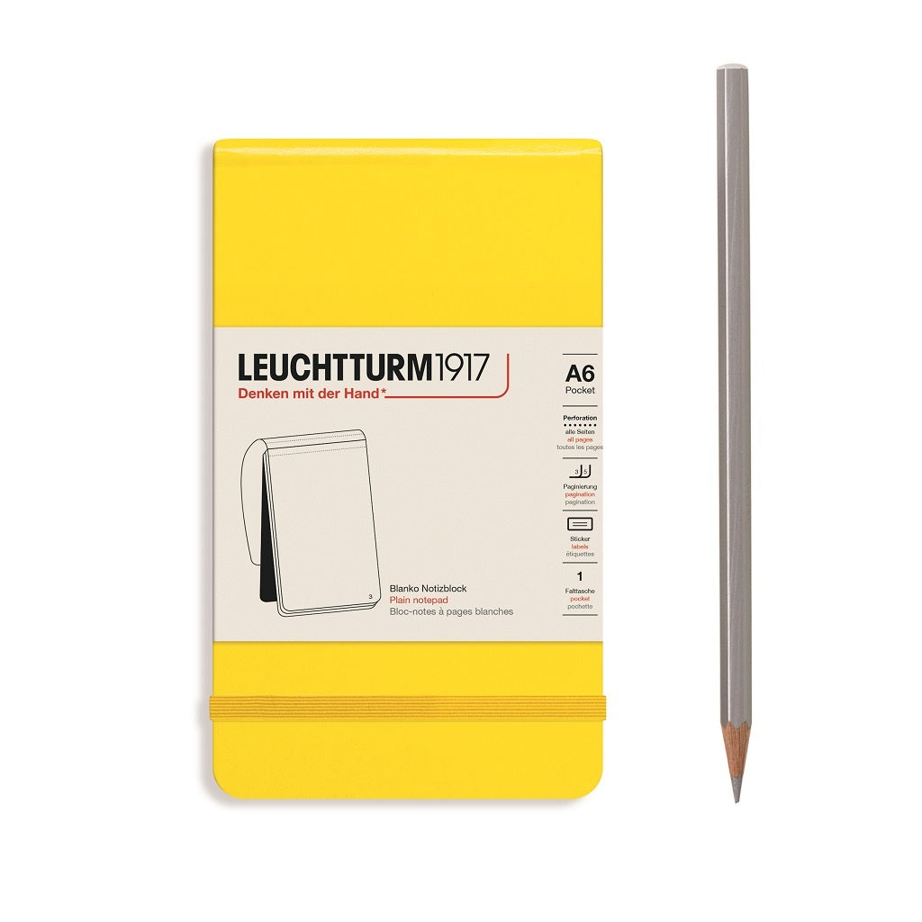 Leuchtturm1917 A6 Pocket Hardcover Plain Notepad - Lemon (Discontinued)
