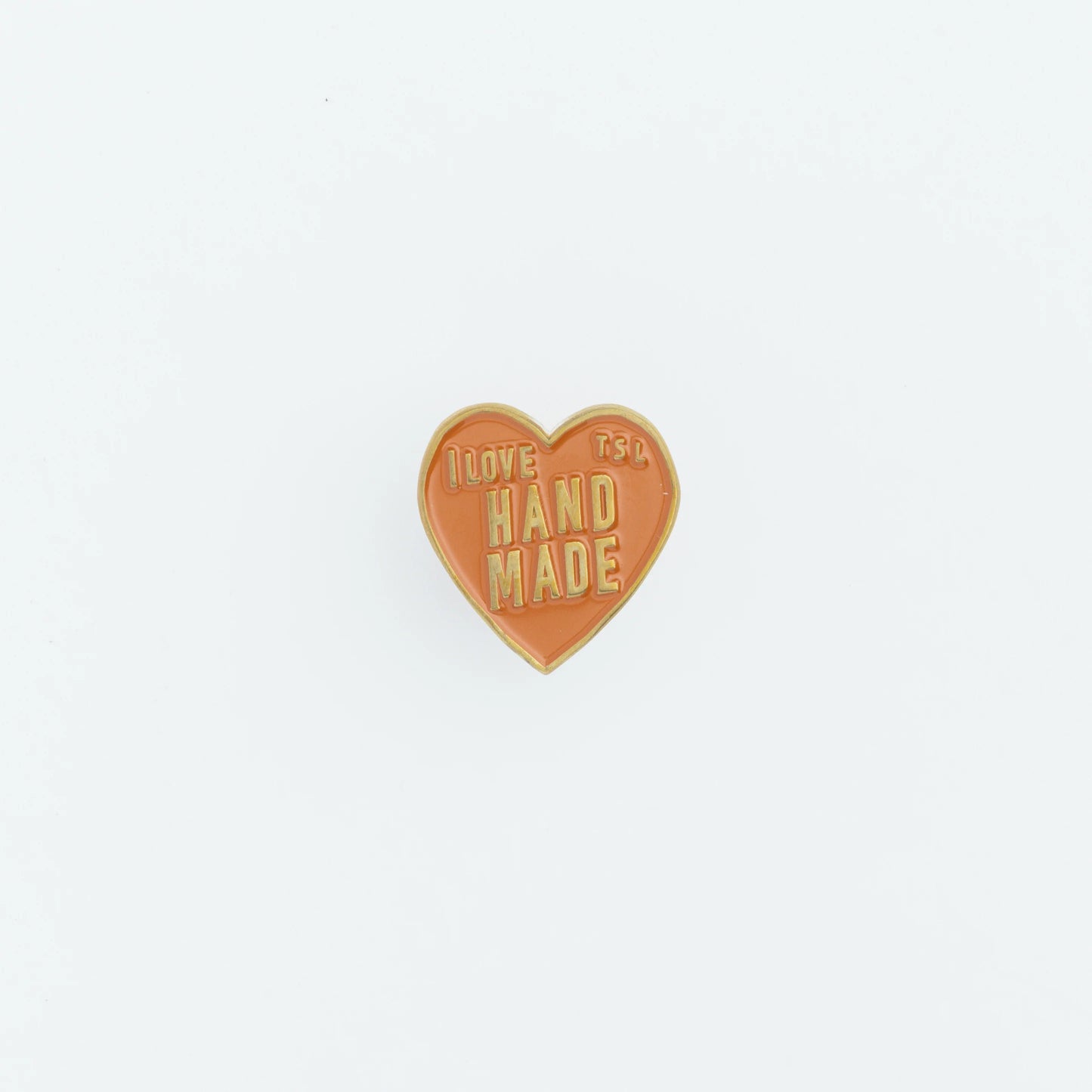 The Superior Labor Heart Logo Pin - Light Brown