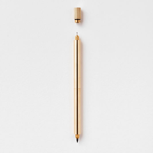 Tom's Studio Lumos Pro The Infinitely Refillable Pen - Brass (Duo Tip)