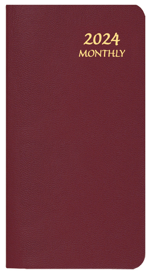 Payne 2024 Skivertex Monthly Pocket Planner Planner (3.5" x 6.5") (Assorted)