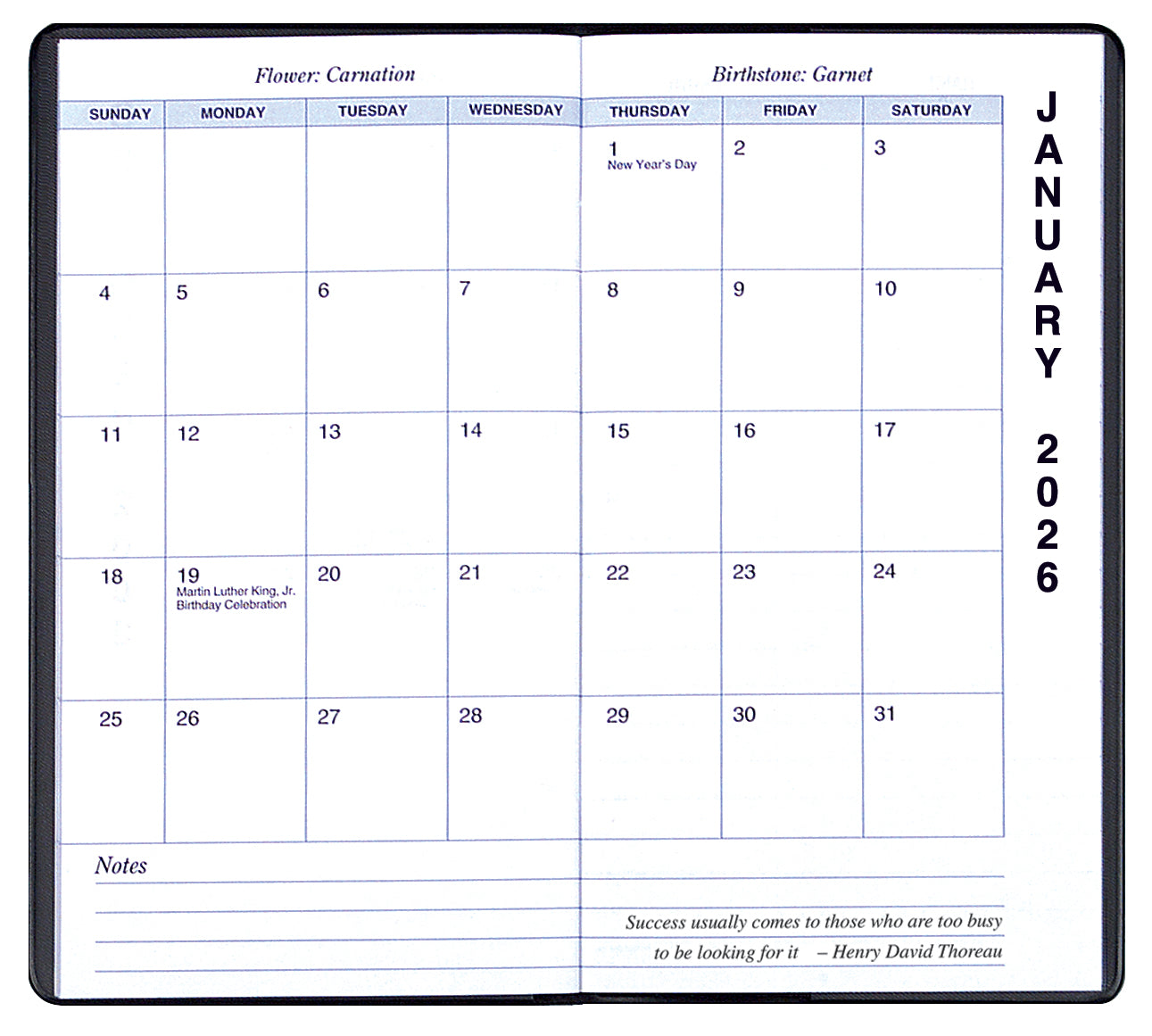 Payne 2026 Pocket Monthly Upright Planner - Skivertex
