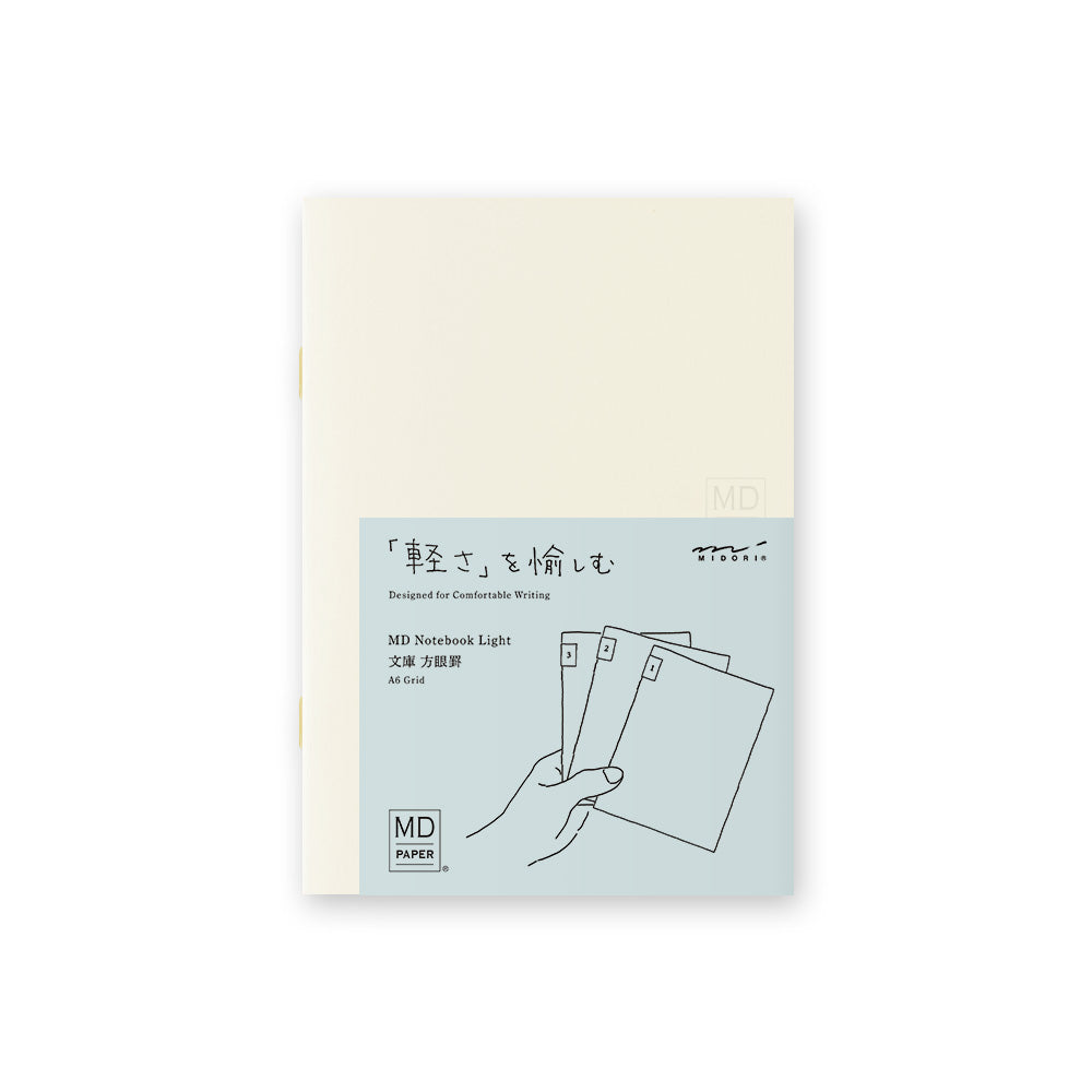 Midori MD Light A6 Notebook - Grid Pack (Set of 3)