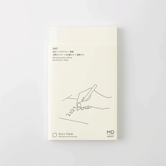 Midori 2027 MD Product Notebook Diary - B6 Slim Size