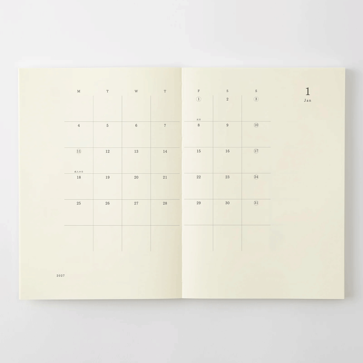 Midori 2027 MD Product Notebook Diary - A7 Size