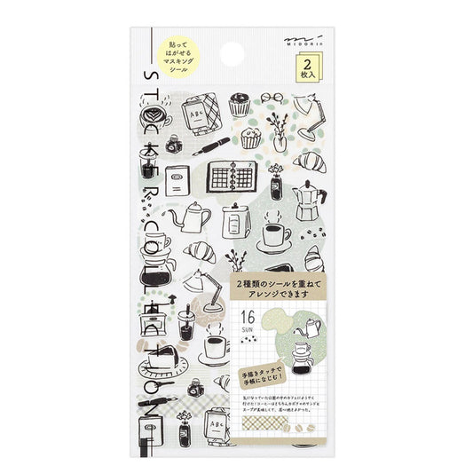 Midori Stickers - Monotone Cafe