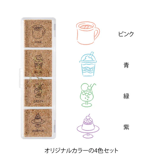 Midori Yuru Log Pre-Inked Stamp - Cafe