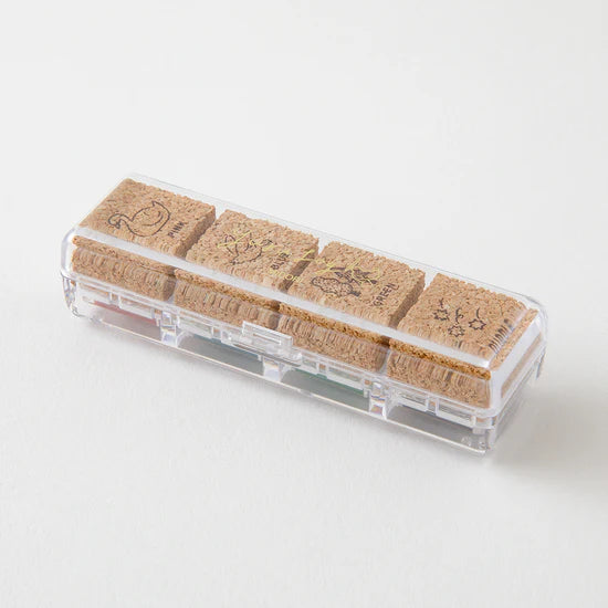 Midori Yuru Log Pre-Inked Stamp - Forest Scenery