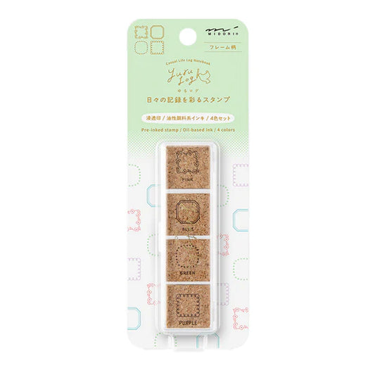 Midori Yuru Log Pre-Inked Stamp - Frame