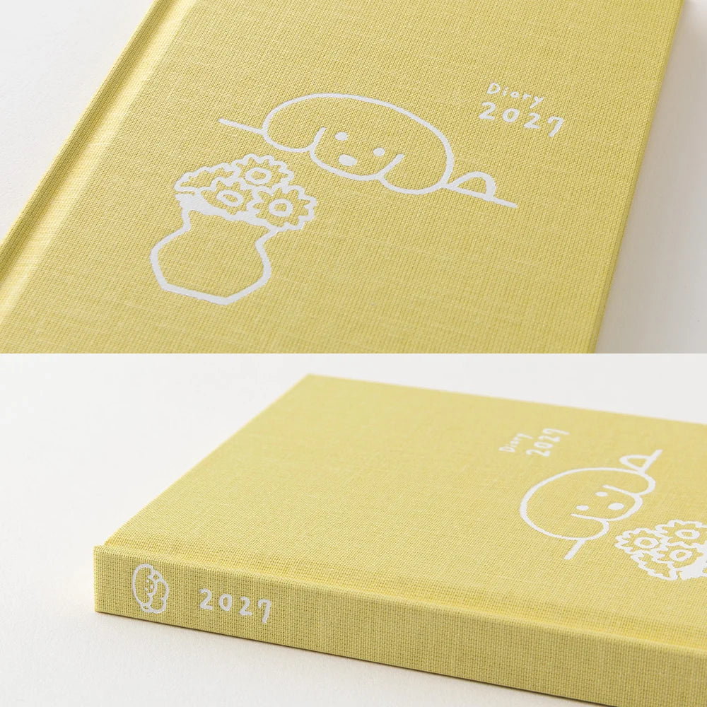 Midori 2027 B6 Book Style Diary - Dog Yellow