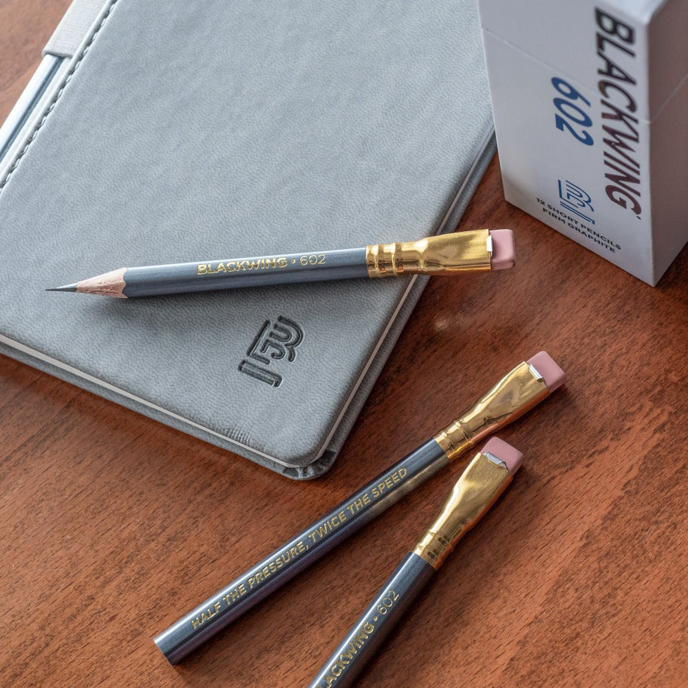 Blackwing Pencils - 602 Gunmetal Grey (Short) (Firm - Set of 12)