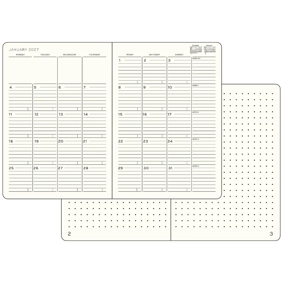 Leuchtturm1917 2027 B6+ Paperback Softcover 16-Monthly Planner & Notebook - Forest Green