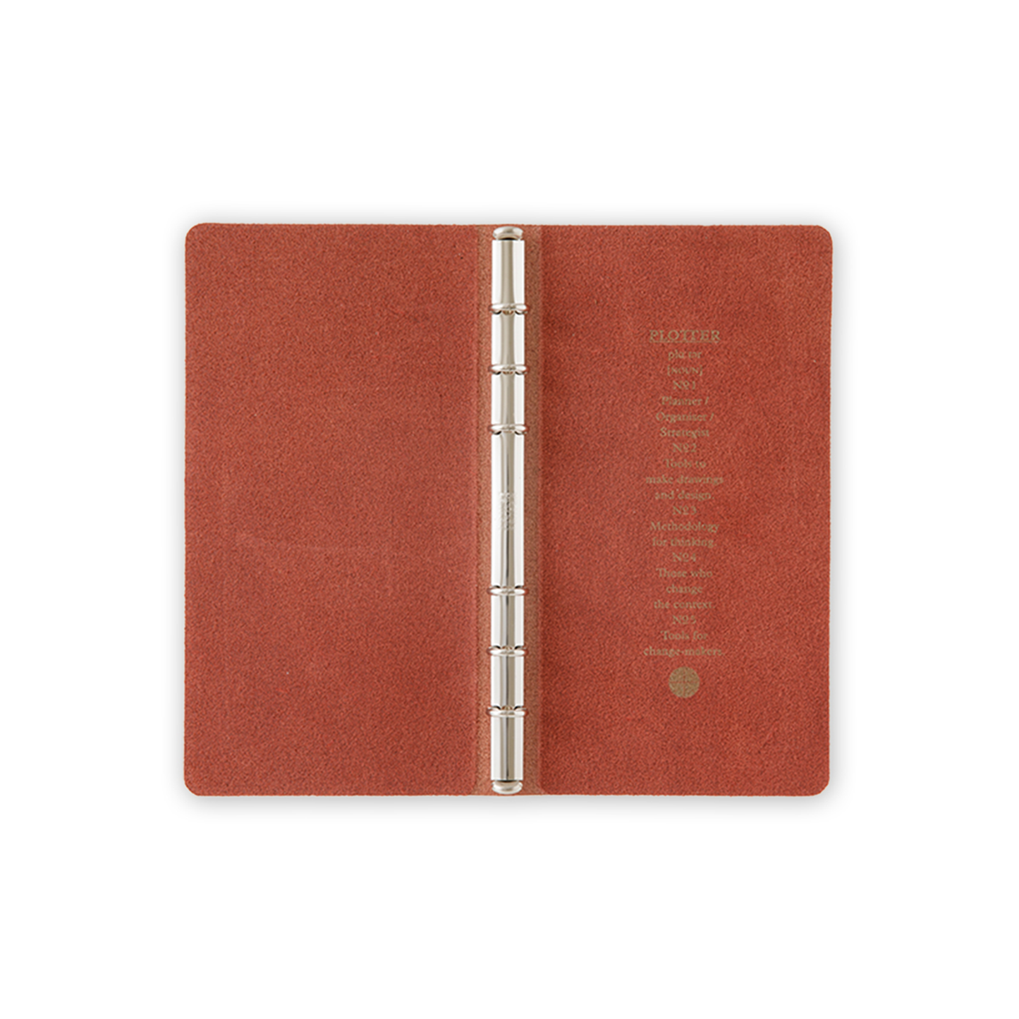 PLOTTER Narrow Size Liscio 6-Ring Leather Binder - Red Brown (Limited Edition BOX)
