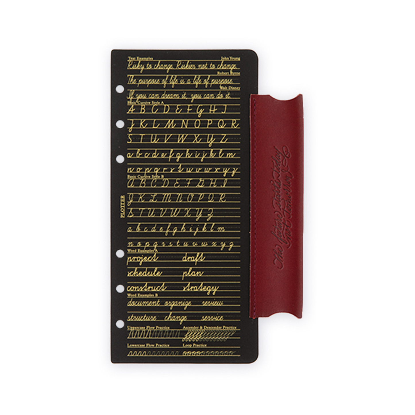 PLOTTER Narrow Size Liscio 6-Ring Leather Binder - Red Brown (Limited Edition BOX)