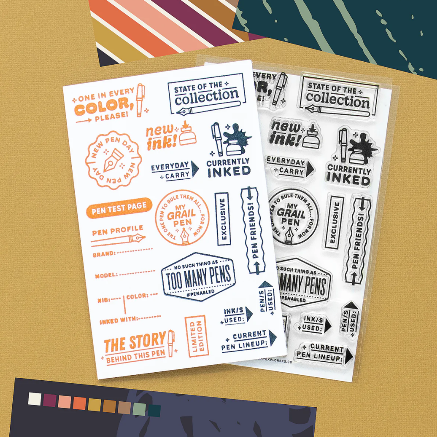 Everyday Explorers Co 4x6 Clear Stamp Set - New Pen Day