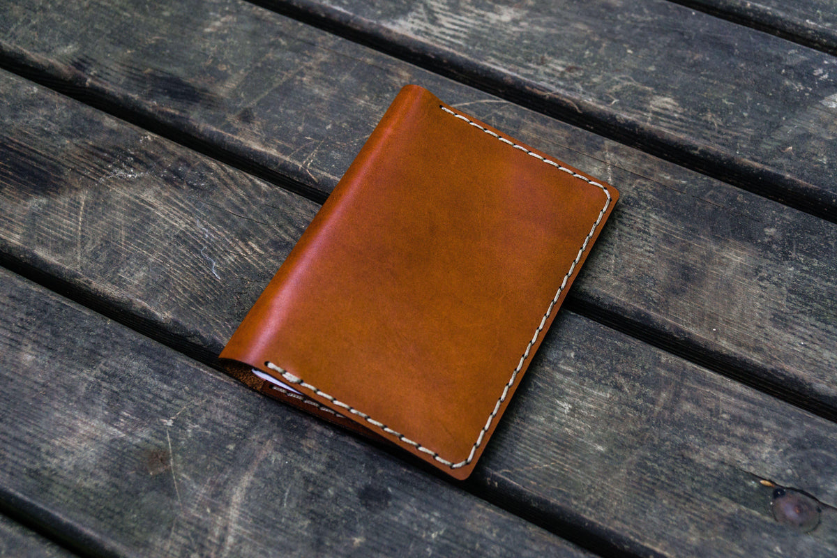 Galen Leather No. 33 Personalized Leather Field Notes Cover - Chocolate Brown