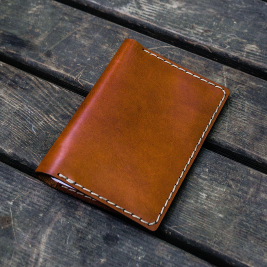 Galen Leather No. 33 Personalized Leather Field Notes Cover - Chocolate Brown