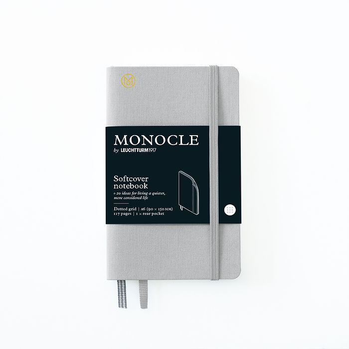 Leuchtturm1917 Monocle A6 Pocket Softcover Dotted Notebook - Light Grey
