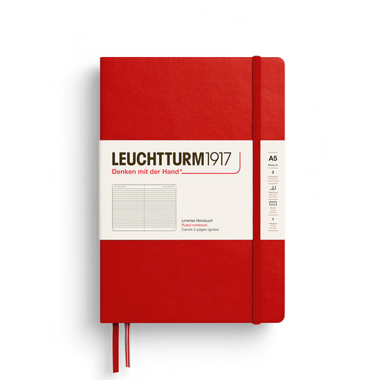 Leuchtturm1917 A5 Medium Hardcover Ruled Notebook - Cherry