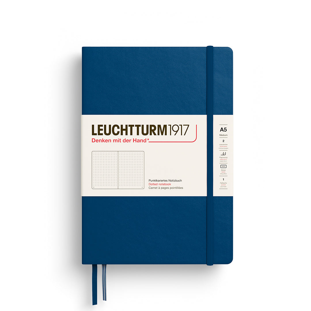 Leuchtturm1917 A5 Medium Hardcover Dotted Notebook - Indigo
