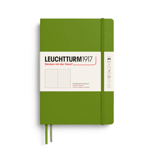 Leuchtturm1917 A5 Medium Hardcover Dotted Notebook - Moss