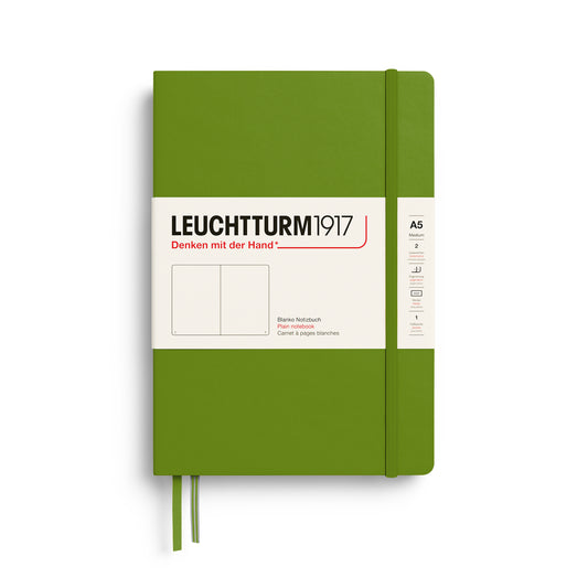 Leuchtturm1917 A5 Medium Hardcover Plain Notebook - Moss
