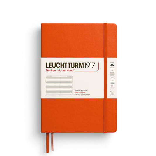 Leuchtturm1917 A5 Medium Hardcover Ruled Notebook - Pumpkin