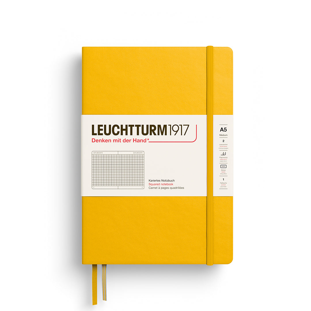 Leuchtturm1917 A5 Medium Hardcover Squared Notebook - Sunflower