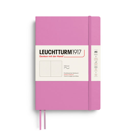 Leuchtturm1917 A5 Medium Softcover Dotted Notebook - Bubblegum