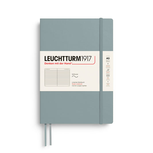 Leuchtturm1917 A5 Medium Softcover Ruled Notebook - Dove