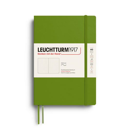 Leuchtturm1917 A5 Medium Softcover Dotted Notebook - Moss
