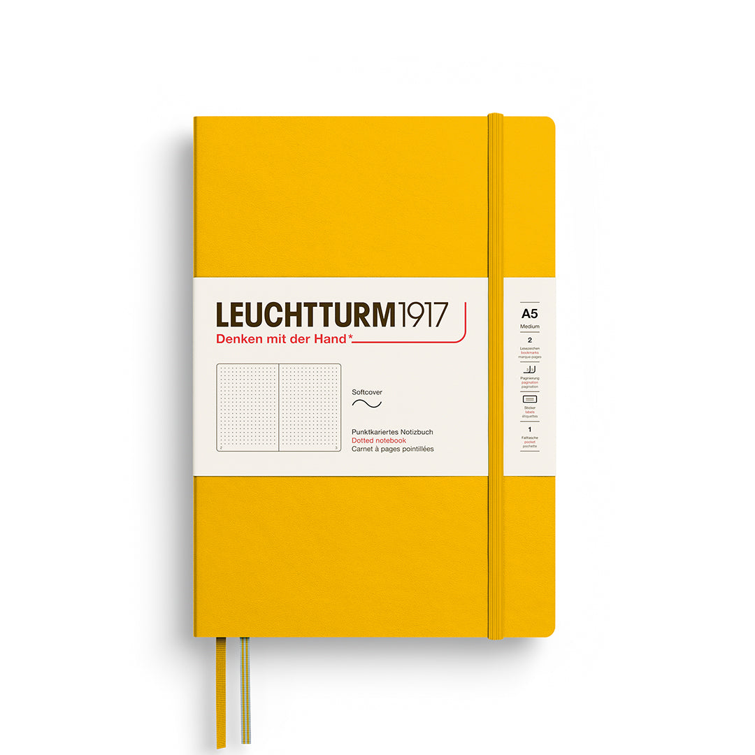 Leuchtturm1917 A5 Medium Softcover Dotted Notebook - Sunflower