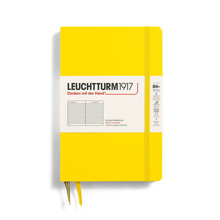 Leuchtturm1917 Paperback B6+ Hardcover Ruled Notebook - Lemon (Discontinued)