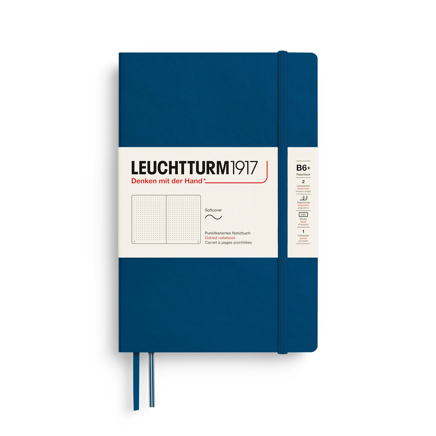Leuchtturm1917 B6+ Paperback Softcover Dotted Notebook - Indigo
