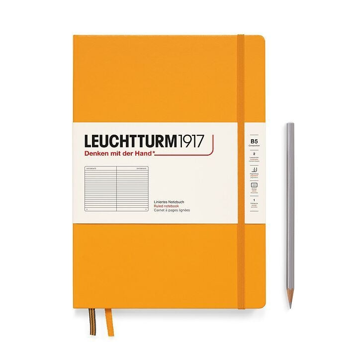 Leuchtturm1917 Composition B5 Hardcover Ruled Notebook - Rising Sun