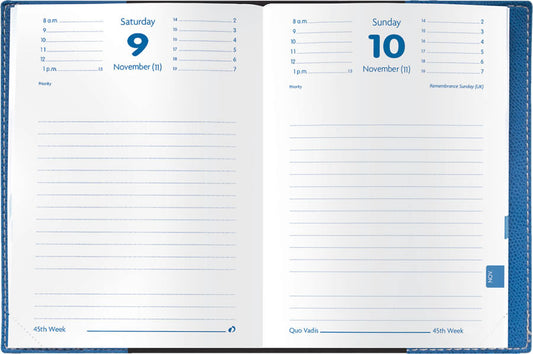 Quo Vadis 2024 Notor Daily Planner - Texas Black