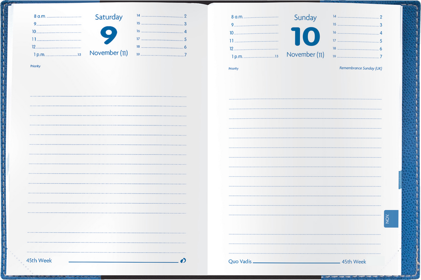 Quo Vadis 2025 Notor Daily Planner - Refill Only