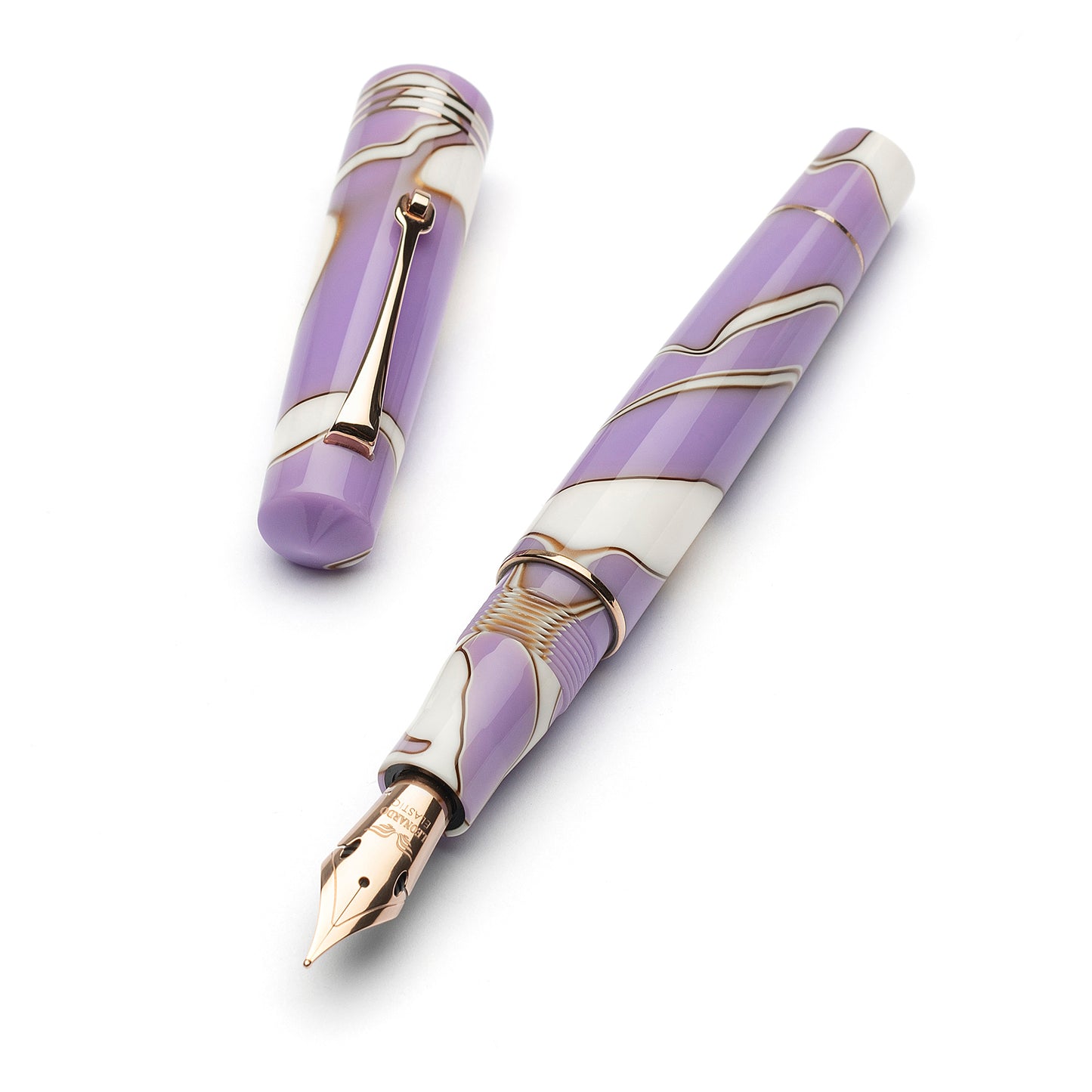 Leonardo Momento Zero Fountain Pen - Nuvola Lilac - Rose Gold Trim (Numbered Edition)