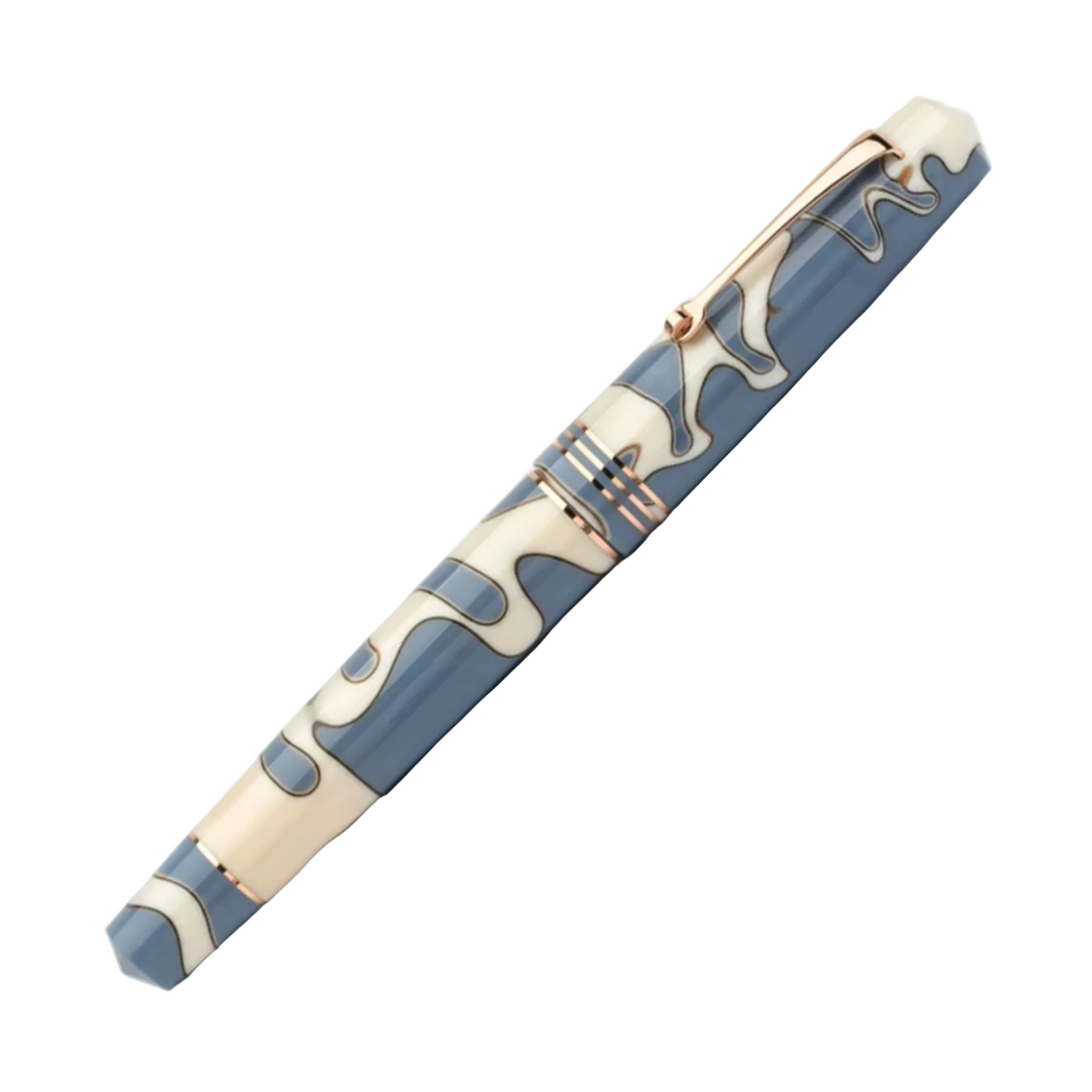 Leonardo Momento Zero Fountain Pen - Nuvola with Rose Gold Trim
