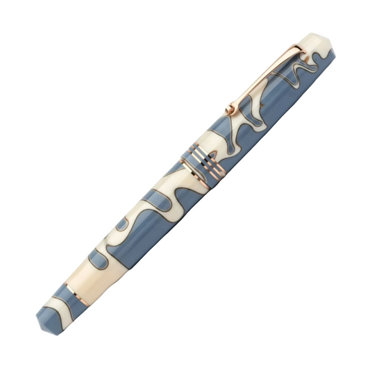 Leonardo Momento Zero Fountain Pen - Nuvola with Rose Gold Trim