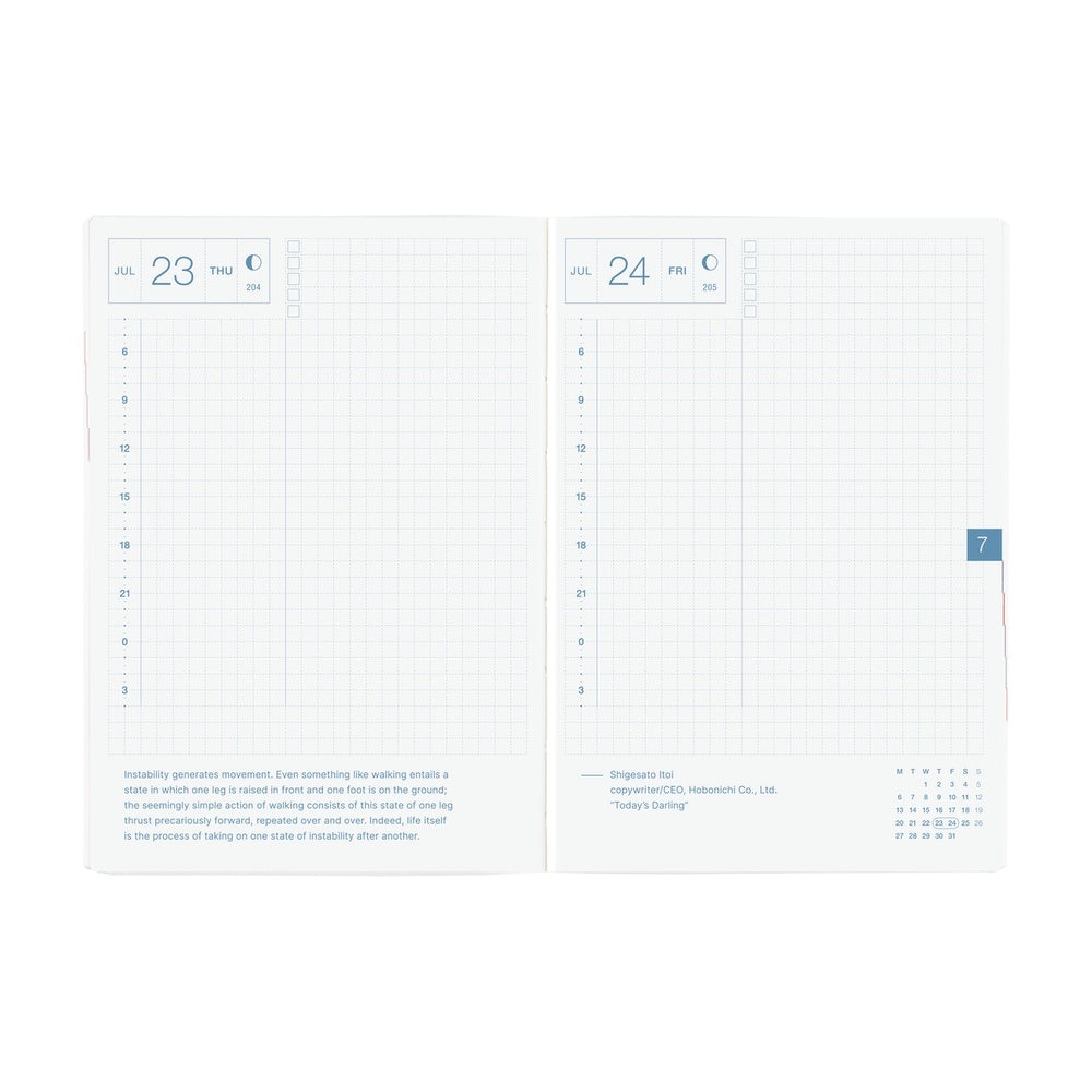 Hobonichi 2026 A6 Techo HON - Paper Series: Black Gingham