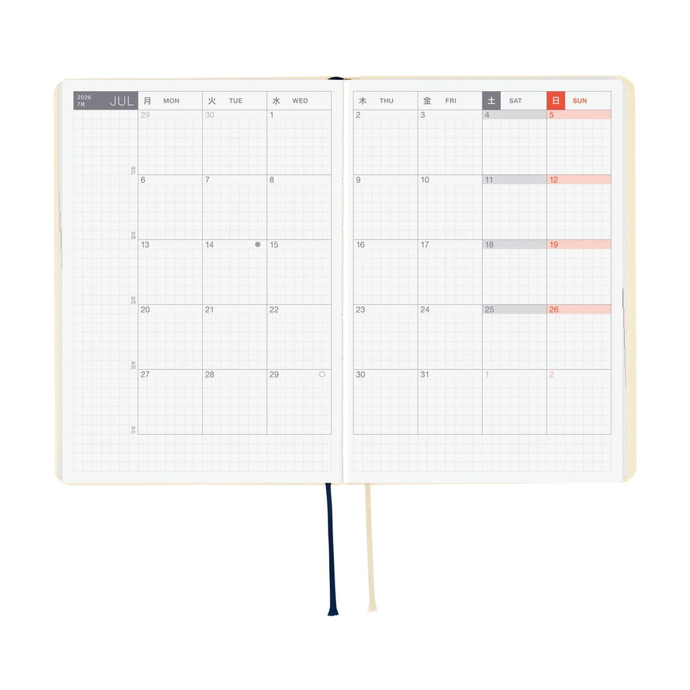 Hobonichi 2026 A6 Techo HON - Slash (Ivory)